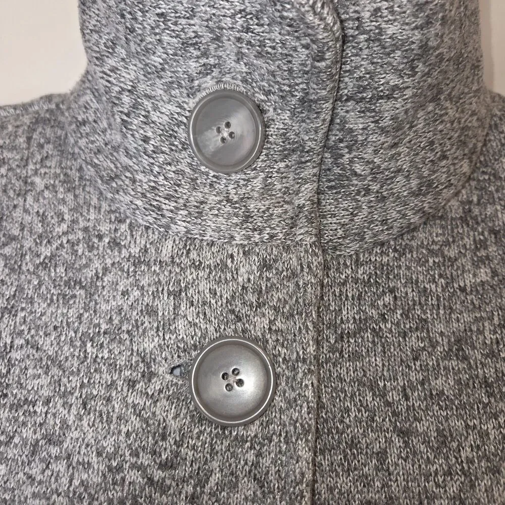 Patagonia Girls Better Sweater Coat Gray Button Front Jacket Size XL (14)